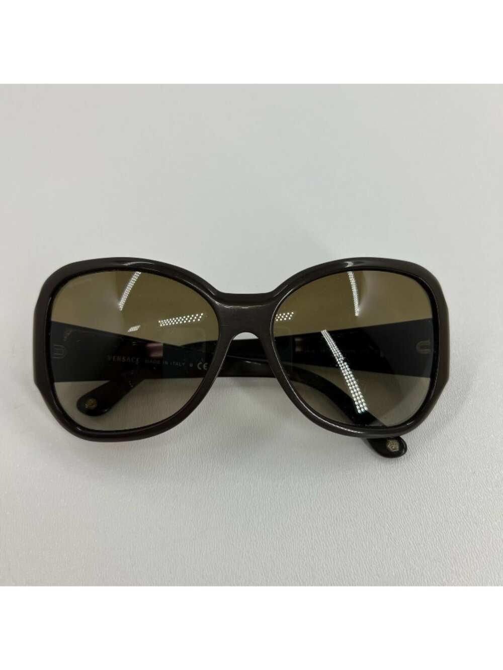 Versace VE4156B 781/13 Brown Rhinestone Sunglasses 60-16-135 Made Italy